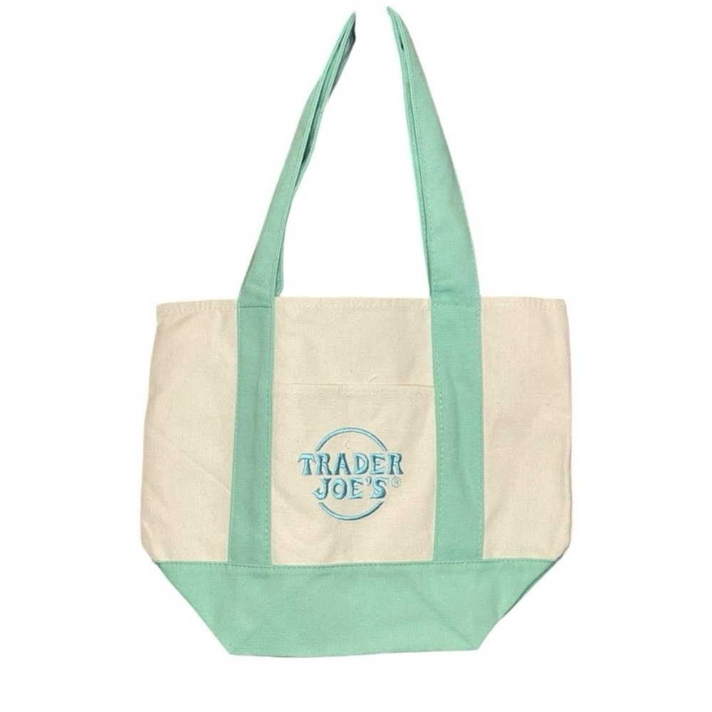 Trader Joe’s Mini Viral Tote, Green, Pastel, New with Tags